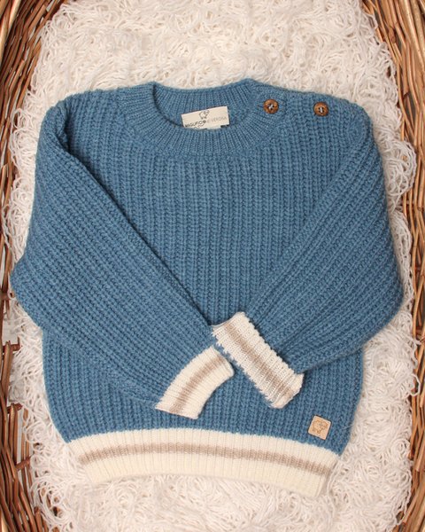 Maglione neonati unisex in pura lana merino ultrafine