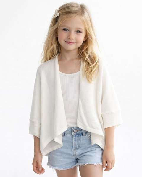 Scialle da cerimonia bambina in puro cotone bio