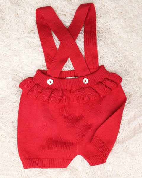 Coulotte bretelle in puro cotone bio neonati