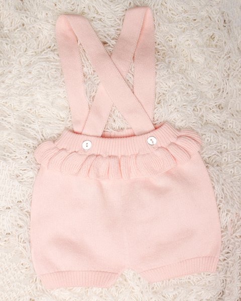 Coulotte bretelle in puro cotone bio neonati