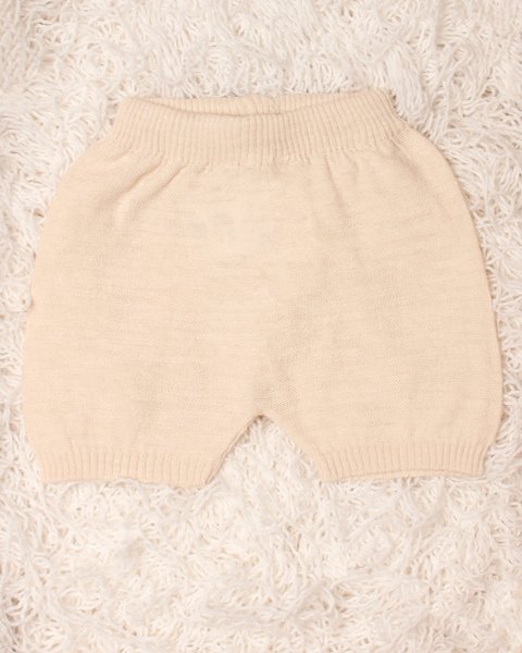 Pantalone corto in cotone lino per neonati