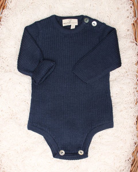 Body neonati in maglia lana e seta