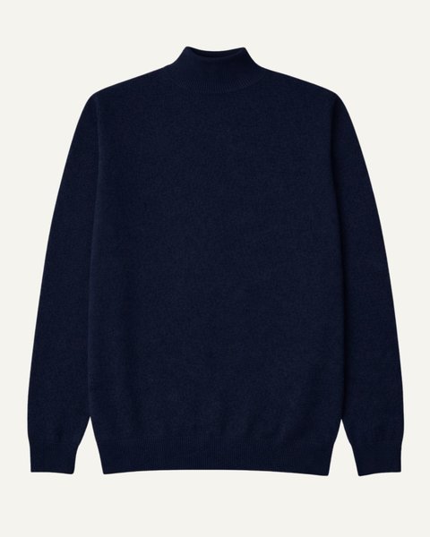 Maglia lupetto in pura lana merino ultrafine uomo