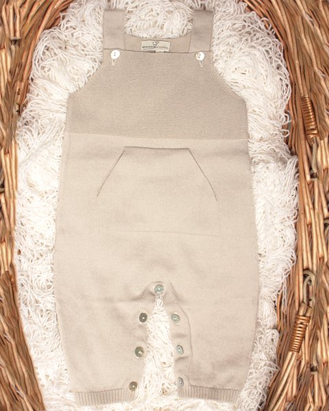 Salopette in maglia in puro cotone bio unisex