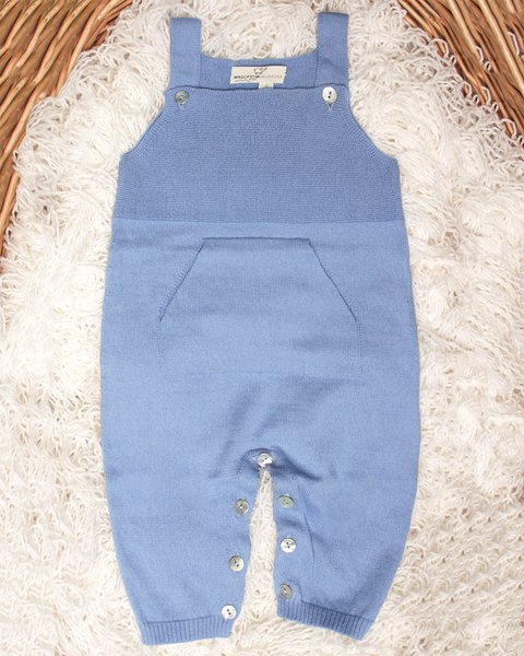 Salopette in maglia in puro cotone bio unisex