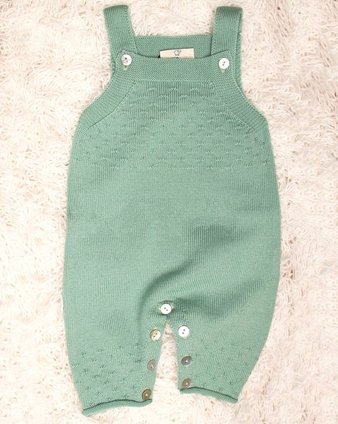 Salopette punzonata in pura lana merinos neonati