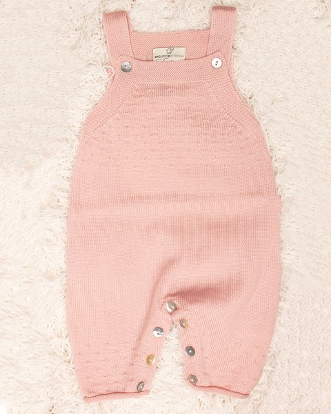 Salopette punzonata in pura lana merinos neonati