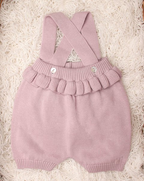 Coulotte bretelle in puro cotone bio neonati