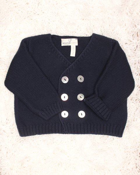 Giacchina doppiopetto puro cotone bio neonati