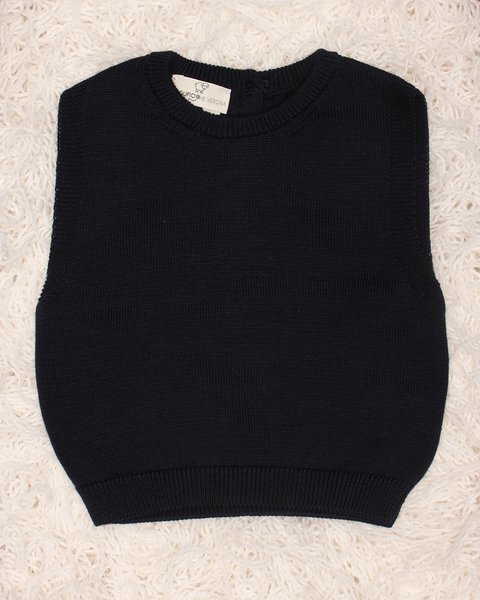 Gilet girocollo in puro cotone bio neonati