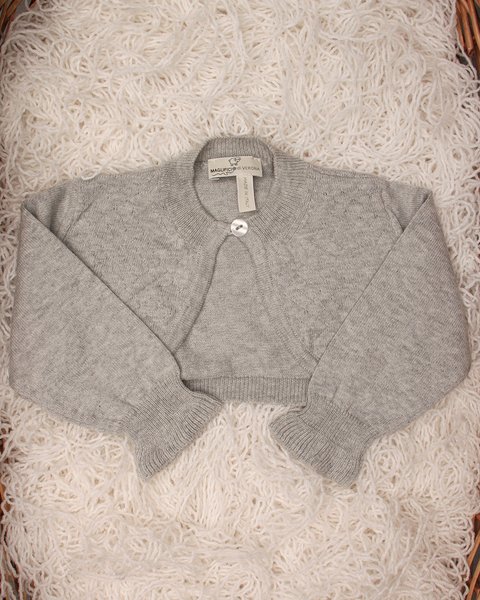 Coprispalle bolerino in puro cotone bio per neonate