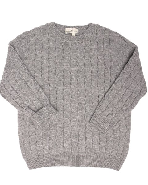 Maglia trecce bimbi in pura lana merino ultrafine