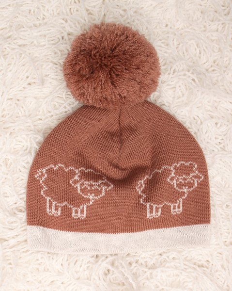 Woolly - cappellino neonato invernale in pura lana merino