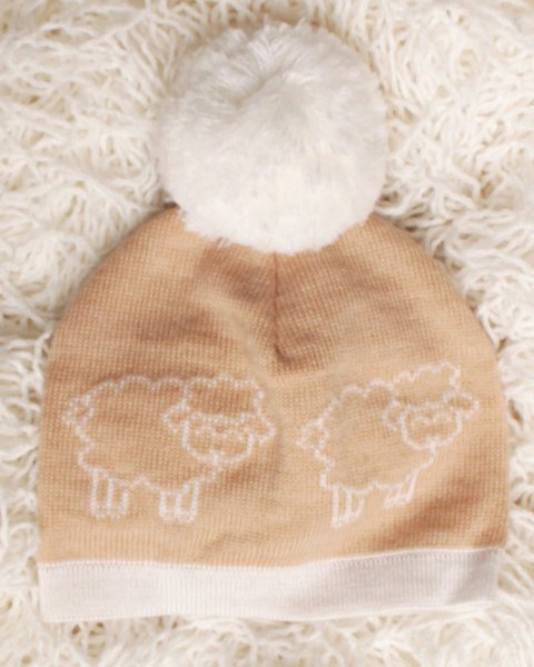 Woolly - cappellino neonato invernale in pura lana merino