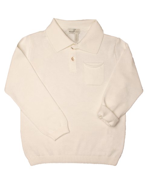 Polo manica lunga in puro cotone bio bambini